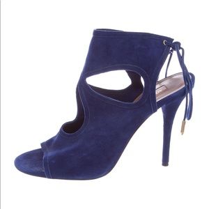 Aquazzura Cut-Out Suede Heels